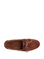 Sebago Brown Dockside Portland Leather Boat Shoes - Image 4 of 5