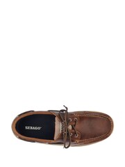 Sebago Brown Clovehitch Waxed Leather Boat Shoes - Image 1 of 5