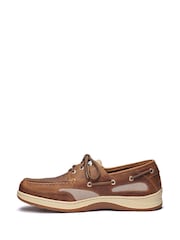 Sebago Brown Clovehitch Waxed Leather Boat Shoes - Image 4 of 5