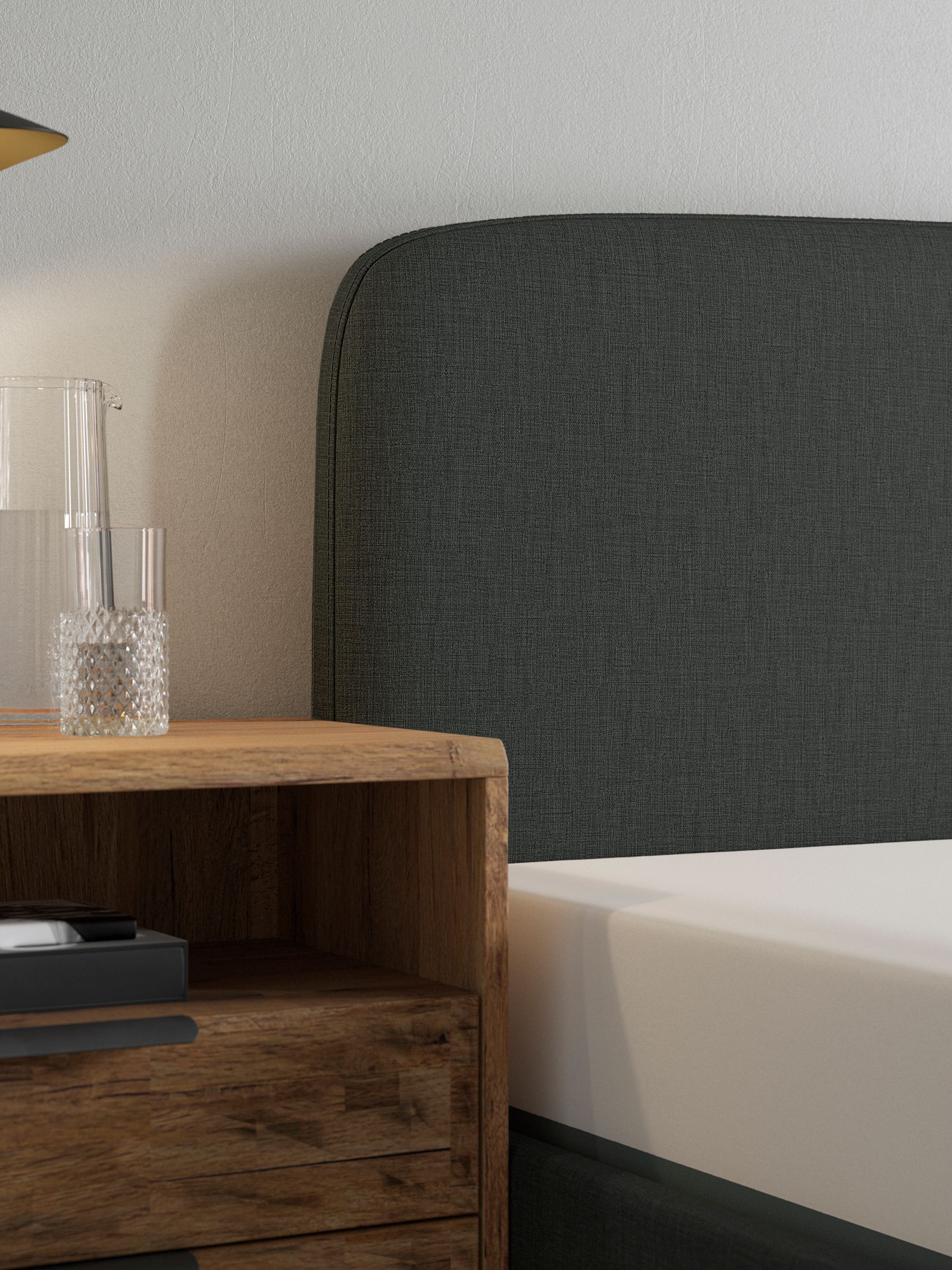 Buy Grey Charcoal Simple Contemporary Matson Upholstered Ottoman Storage Bed Frame from the Next UK online shop