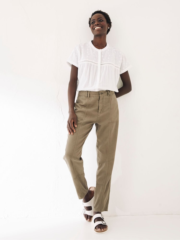 FatFace Allie Green Utility Trousers - Image 1 of 4