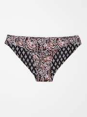 FatFace Black Spirit Paisley Reversible Bikini Bottoms - Image 1 of 2
