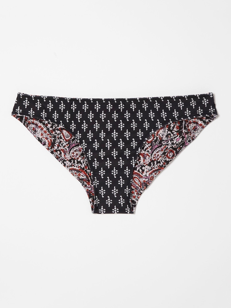 FatFace Black Spirit Paisley Reversible Bikini Bottoms - Image 2 of 2 FatFace Black Spirit Paisley Reversible Bikini Bottoms - Image 2 of 2