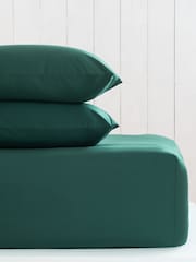 Green Dark Cotton Rich Extra Deep Fitted Sheet - Image 1 of 1