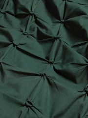 Bottle Green Textured Pleats Duvet Cover And Pillowcase Set - Image 2 of 4