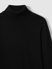 Reiss Black Caine Merino Roll-Neck Jumper - Image 6 of 7