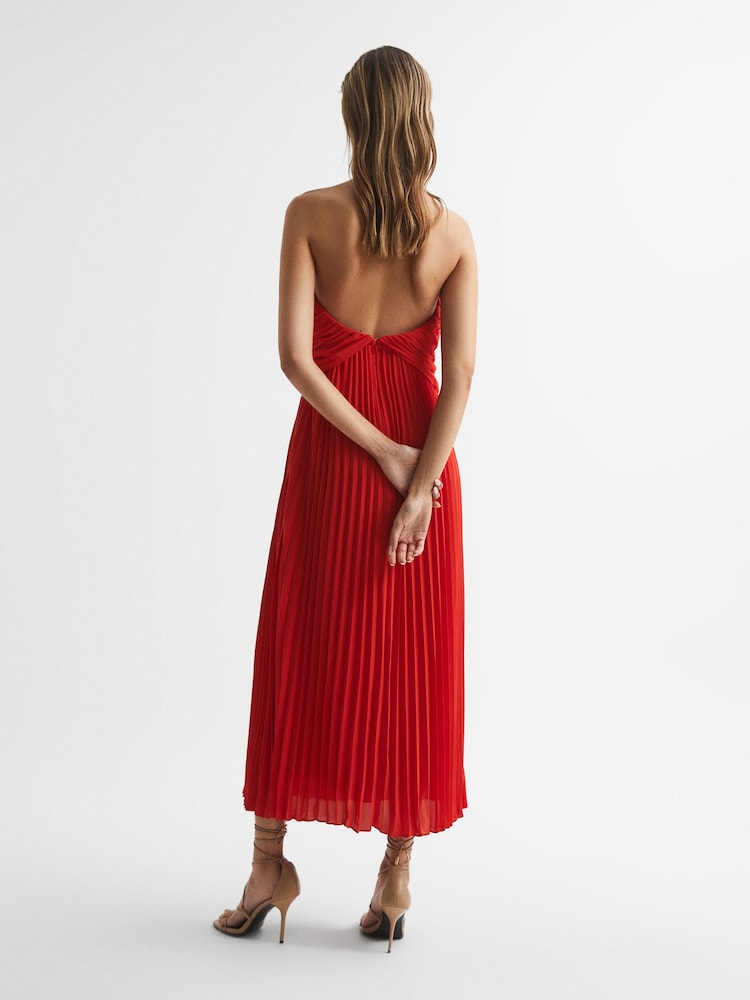 reiss red halter dress Reiss Lornie Halter Maxi Dress, Red