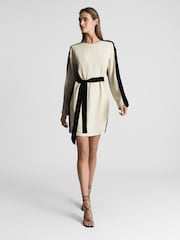 Vestido mini Reiss Skyler Colourblock - Imagem 3 de 5