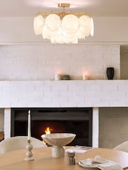 Brass Claremont 6 Light Flush Ceiling Light - Image 4 of 5
