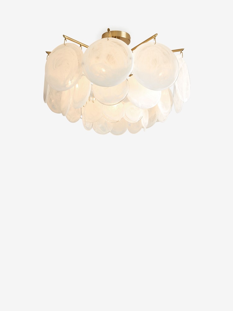 Brass Claremont 6 Light Flush Ceiling Light - Image 5 of 5