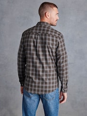 Green Signature Brushed Flannel Check Shirt - Image 3 of 6