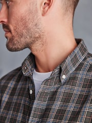 Green Signature Brushed Flannel Check Shirt - Image 4 of 6