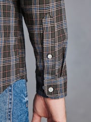 Green Signature Brushed Flannel Check Shirt - Image 5 of 6