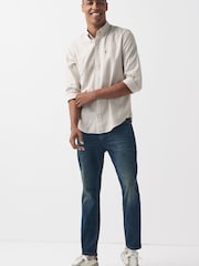 Stone Oxford Stripe Long Sleeve Shirt - Image 2 of 5