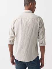 Stone Oxford Stripe Long Sleeve Shirt - Image 3 of 5