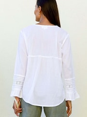Aspiga Valentina White Embroidered Organic Cotton Blouses - Image 3 of 4