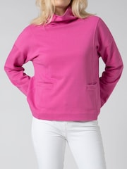 Mistral Pink Funnel Neck Sweat Top - Image 1 of 5