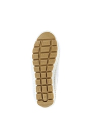 Pavers White Ladies Leather Lace-Up Trainers - Image 6 of 6
