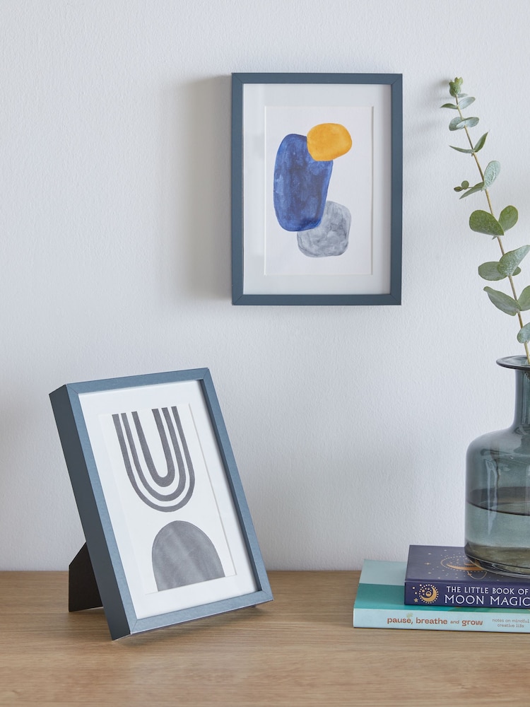 Set of 2 Blue Parker Picture Frames - Image 1 of 7