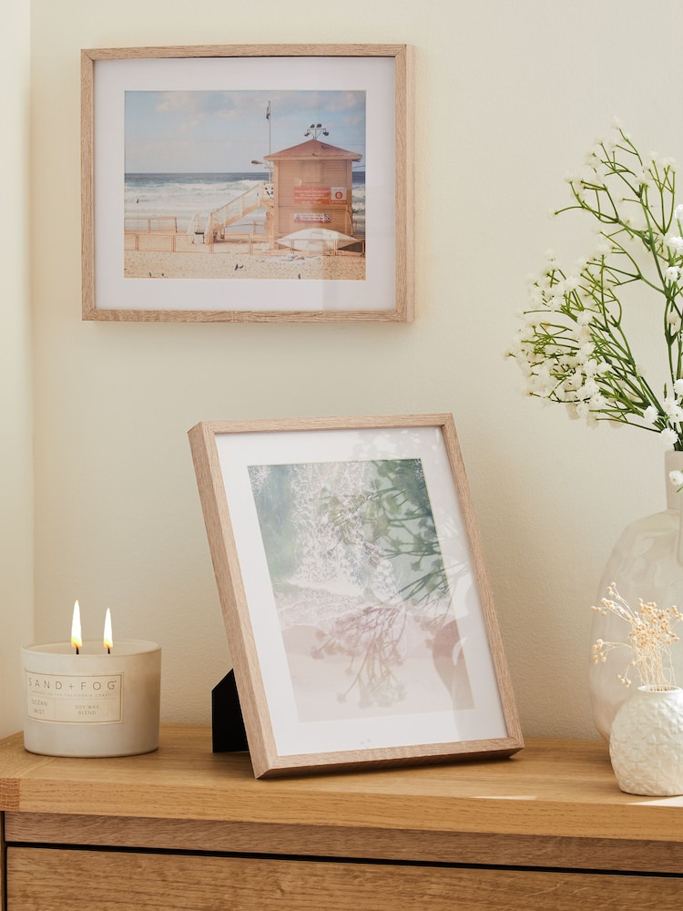 Set of 2 Oak Effect Parker Picture Frames - Image 1 of 7