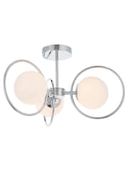 Gallery Home Silver Ola 3 Bulb Ceiling Light - Image 6 of 6