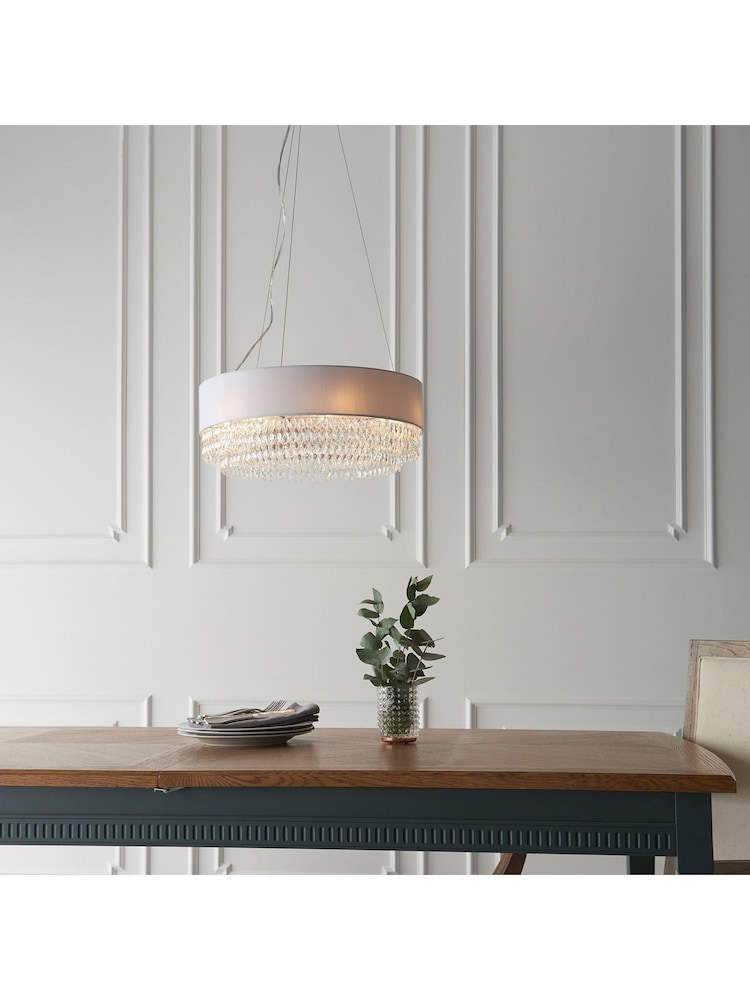 Gallery Home Silver Melanie 6 Bulb Ceiling Light Pendant - Image 1 of 7