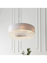 Gallery Home Silver Melanie 6 Bulb Ceiling Light Pendant - Image 3 of 7