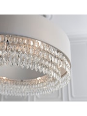 Gallery Home Silver Melanie 6 Bulb Ceiling Light Pendant - Image 4 of 7