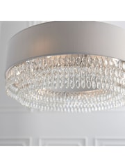 Gallery Home Silver Melanie 6 Bulb Ceiling Light Pendant - Image 5 of 7