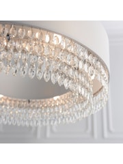Gallery Home Silver Melanie 6 Bulb Ceiling Light Pendant - Image 6 of 7