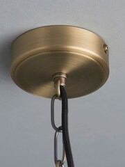 Gallery Home Antique Brass Hemp Ceiling Light Pendant - Image 6 of 8