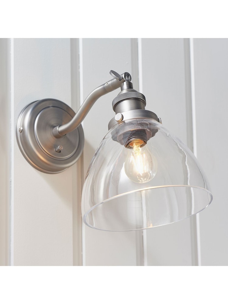 Gallery Home Brushed Silver Pierre Wall Light - Image 1 of 8