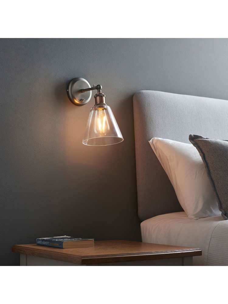 Gallery Home Hamilton Clear Shade Wall Light - Image 1 of 7