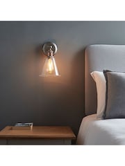 Gallery Home Hamilton Clear Shade Wall Light - Image 2 of 7