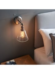 Gallery Home Hamilton Clear Shade Wall Light - Image 5 of 7