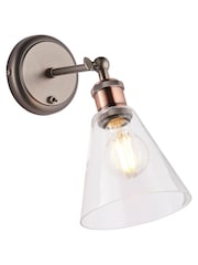 Gallery Home Hamilton Clear Shade Wall Light - Image 7 of 7