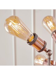 Gallery Home Copper Hamilton 12 Bulb Ceiling Light Pendant - Image 4 of 7