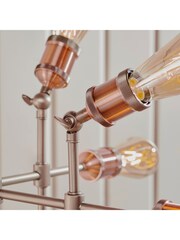 Gallery Home Copper Hamilton 12 Bulb Ceiling Light Pendant - Image 5 of 7