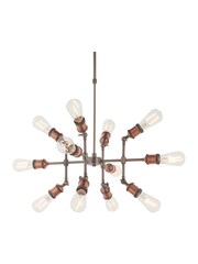 Gallery Home Copper Hamilton 12 Bulb Ceiling Light Pendant - Image 7 of 7