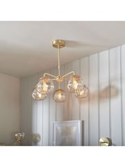 Gallery Home Gold 5 Light Chandelier Dilan Ceiling Light - Image 1 of 7