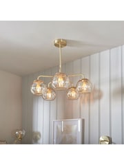 Gallery Home Gold 5 Light Chandelier Dilan Ceiling Light - Image 2 of 7