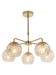 Gallery Home Gold 5 Light Chandelier Dilan Ceiling Light - Image 6 of 7
