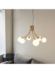 Gallery Home Gold Orlando 6 Bulb Ceiling Light Pendant - Image 1 of 6