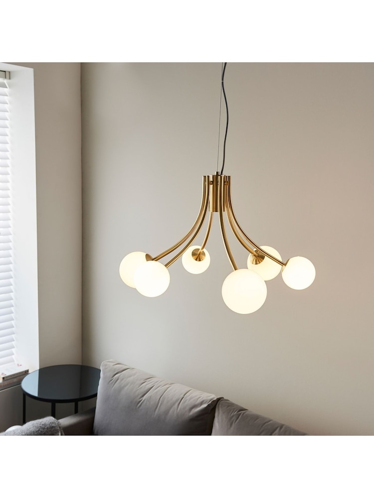 Gallery Home Gold Orlando 6 Bulb Ceiling Light Pendant - Image 1 of 6 Gallery Home Gold Orlando 6 Bulb Ceiling Light Pendant - Image 1 of 6