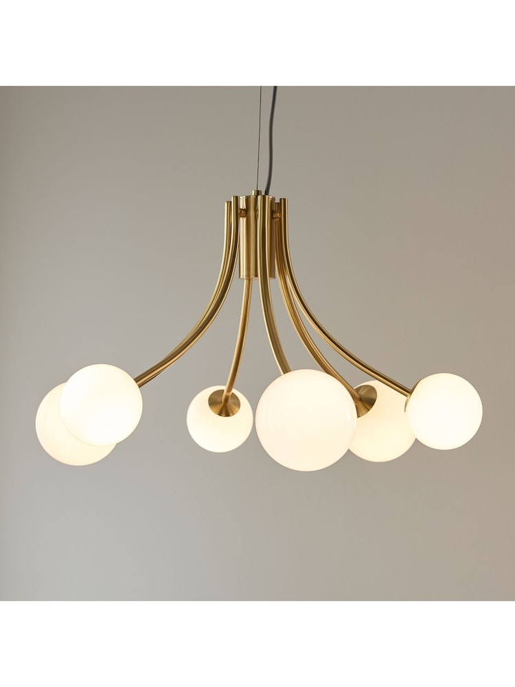 Gallery Home Gold Orlando 6 Bulb Ceiling Light Pendant - Image 2 of 6 Gallery Home Gold Orlando 6 Bulb Ceiling Light Pendant - Image 2 of 6