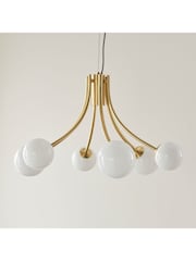 Gallery Home Gold Orlando 6 Bulb Ceiling Light Pendant - Image 4 of 6