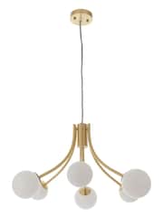 Gallery Home Gold Orlando 6 Bulb Ceiling Light Pendant - Image 5 of 6