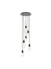 Gallery Home Matt Black Industrial 6 Bulb Ceiling Light Pendant - Image 2 of 8