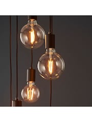 Gallery Home Matt Black Industrial 6 Bulb Ceiling Light Pendant - Image 3 of 8
