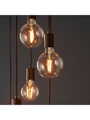Gallery Home Matt Black Industrial 6 Bulb Ceiling Light Pendant - Image 4 of 8
